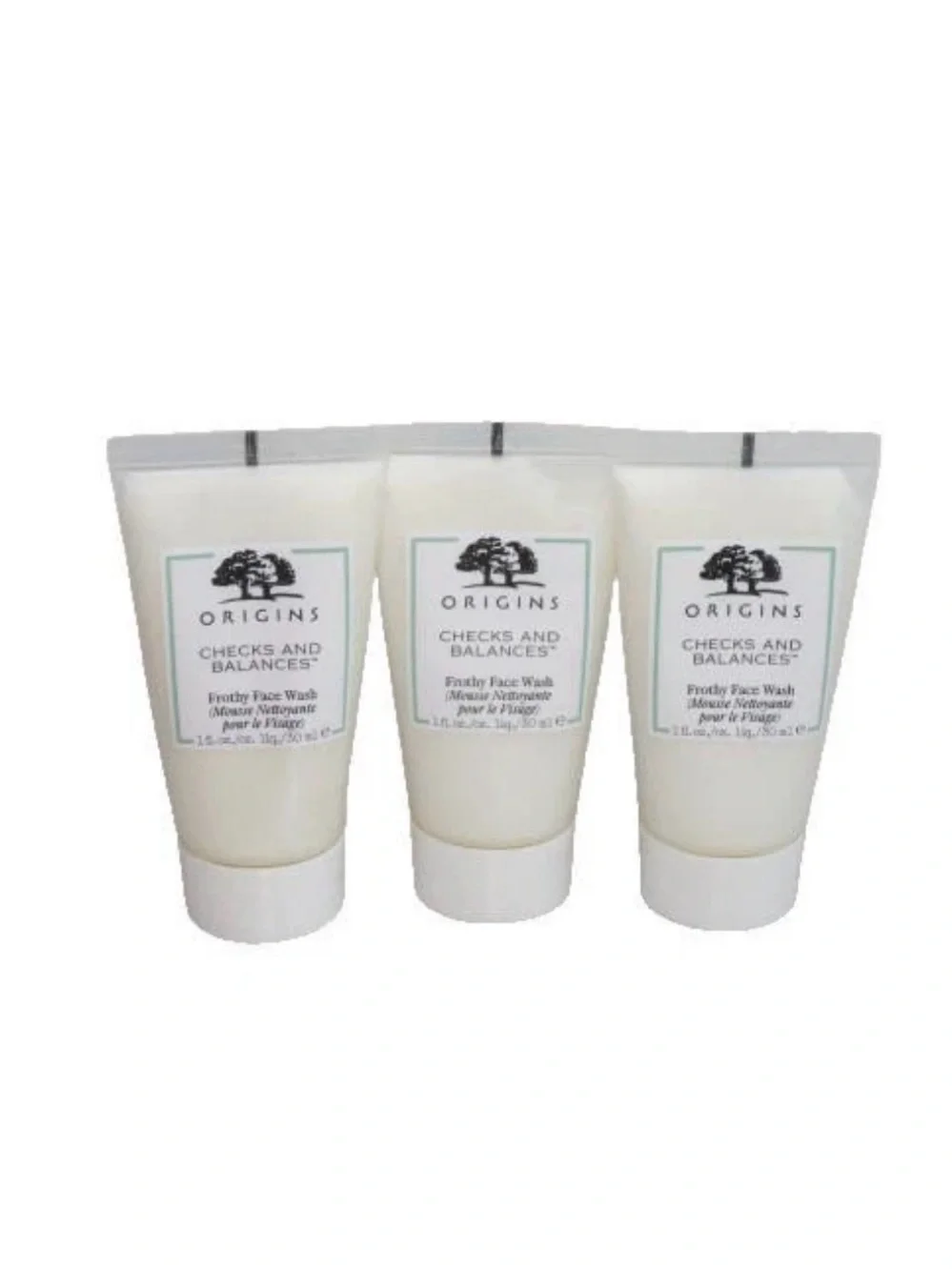 Origins Checks & Balances Frothy Face Wash 3pc 1 oz Travel Sample Set